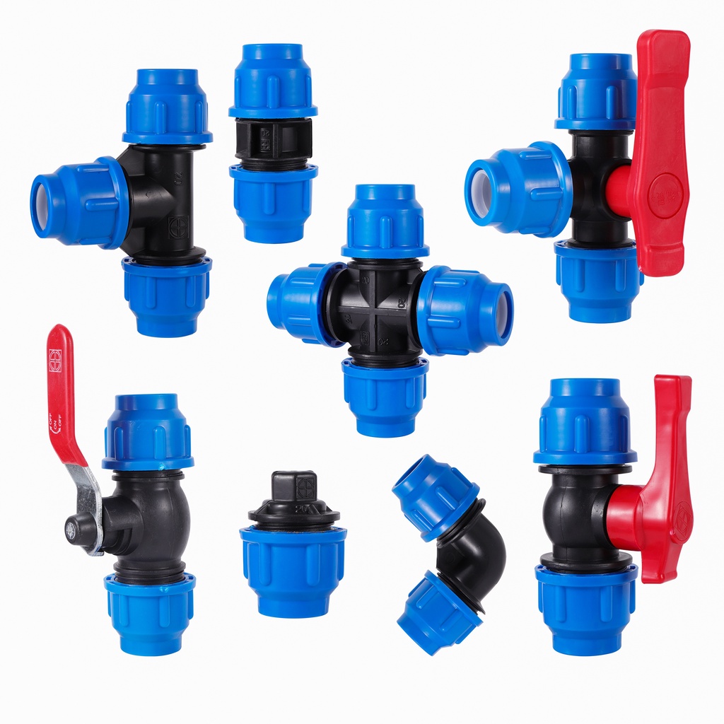 20mm PVC PE Tube Tap Water Splitter Plastic Quick Valve Connector