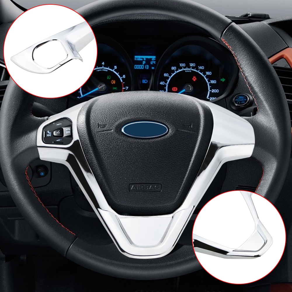 4 Colors Car Steering Wheel Cover Sticker Trim for Ford Ecosport 2013