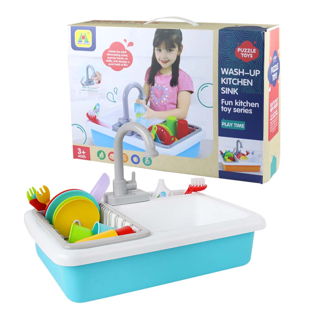 Freeshipping Simulation Electric kitchen set toys for girls kids sink
