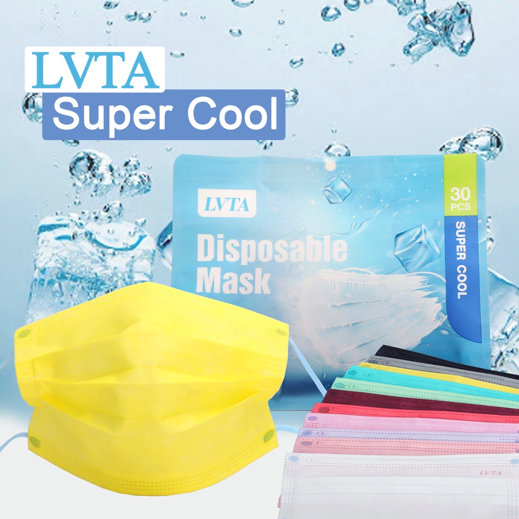 Face Mask LVTA Disposable Non Woven Mask 30pcs/Box Mask 3 Layer Mask