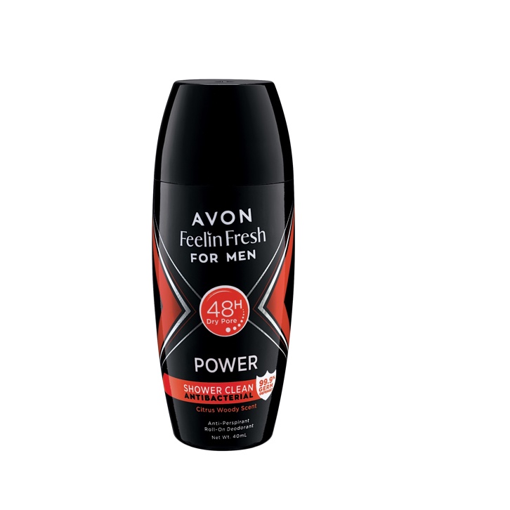 Avon Feelin Fresh Power Shower Clean Antibacterial Rod Men 40ML