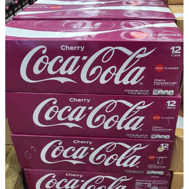 Coca Cola Coke Cherry Flavored Softdrinks Soda 12cans x 12oz Shopee