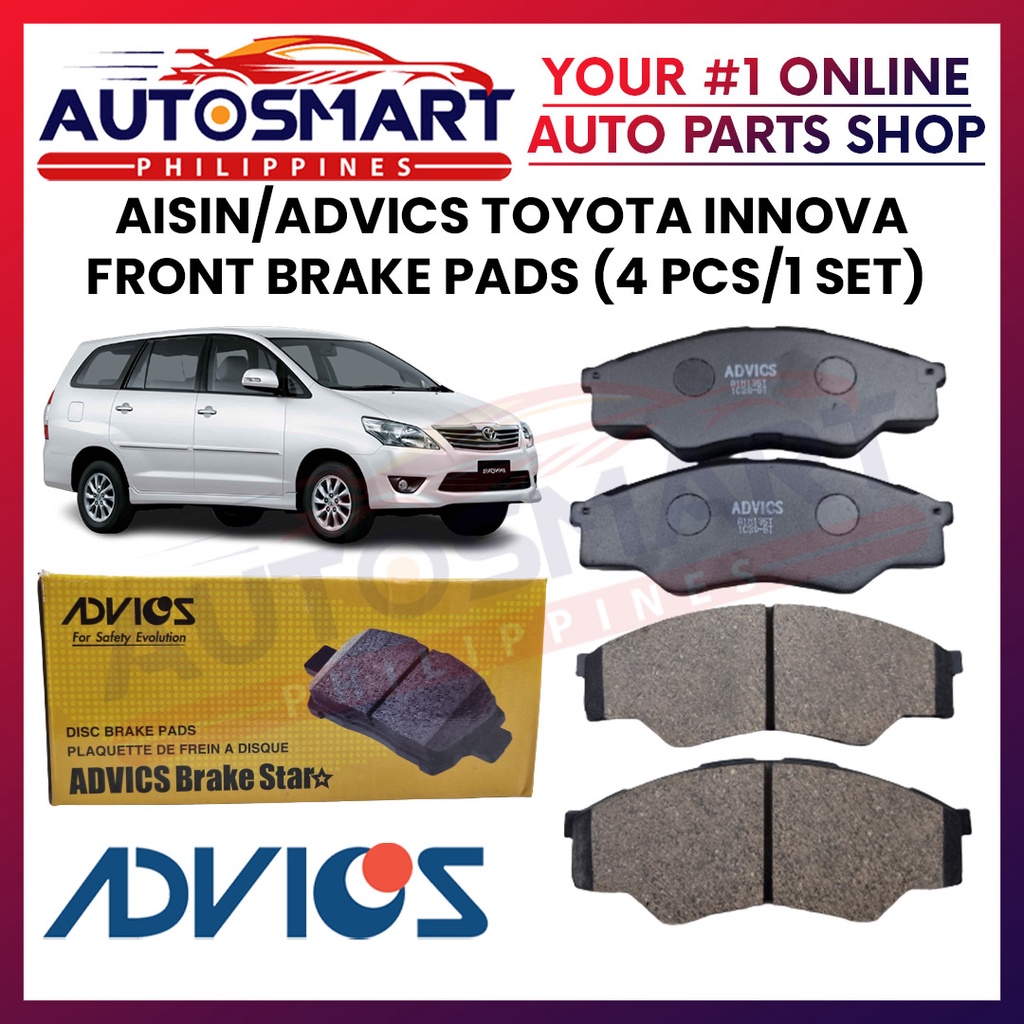 AISIN ADVICS Toyota Innova Front Brake Pads (4 Pcs/Set) Shopee