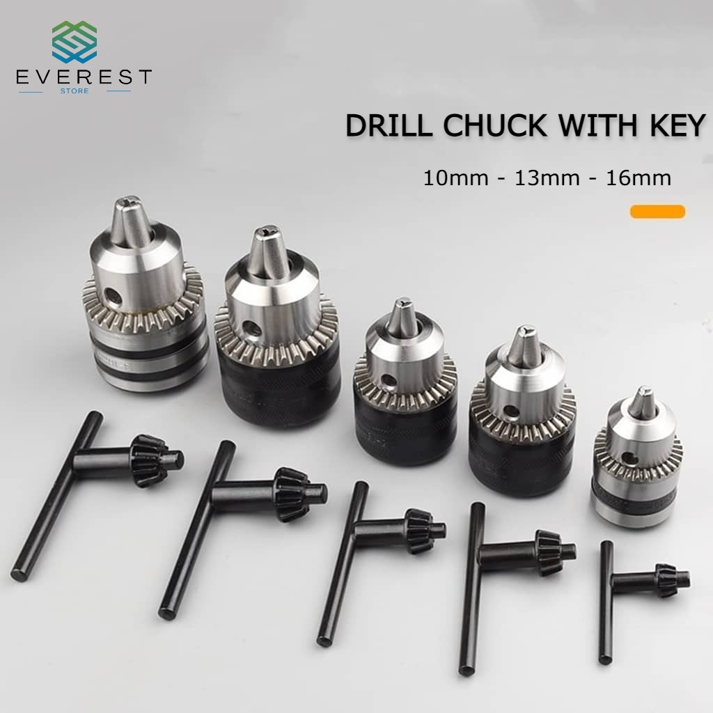 Drill Chuck With Key Drill Chuck Adaptor 3/8(10mm) ,1/2(13mm) ,5/8(16mm