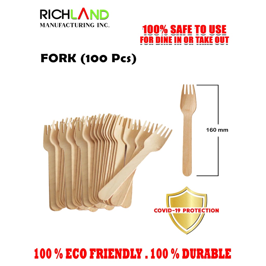 Wooden Disposable Fork (100 pcs) Shopee Philippines