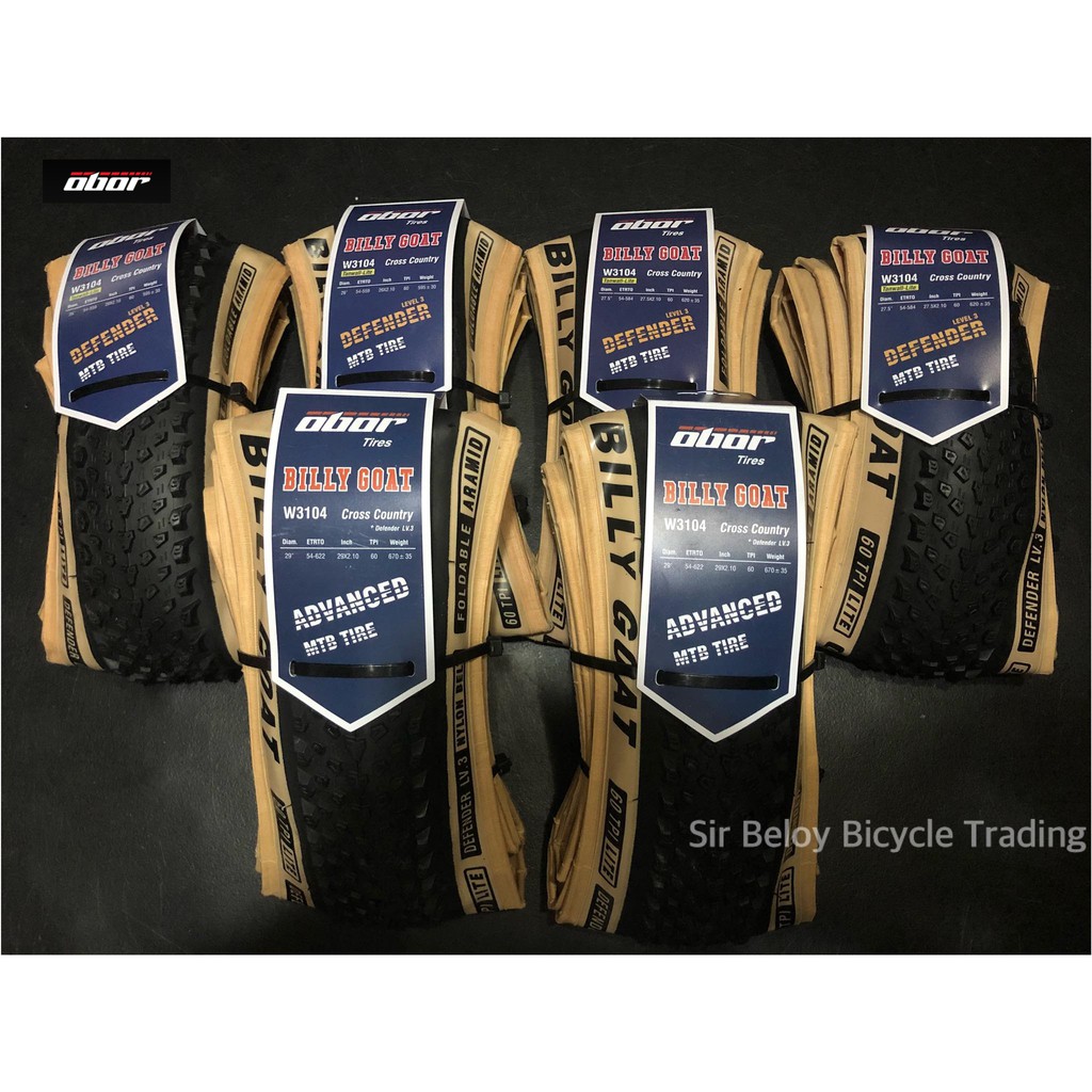 MTB Tires OBOR Tires Billy Goat Skin Wall Foldable Tire Tan Wall Cross