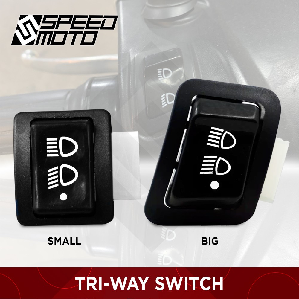 SPEEDMOTO HONDA TRI SWITCH TRI WAY SWITCH AND HI/LOW LIGHT SWITCH SMALL AND BIG FOR HEADLIGHT