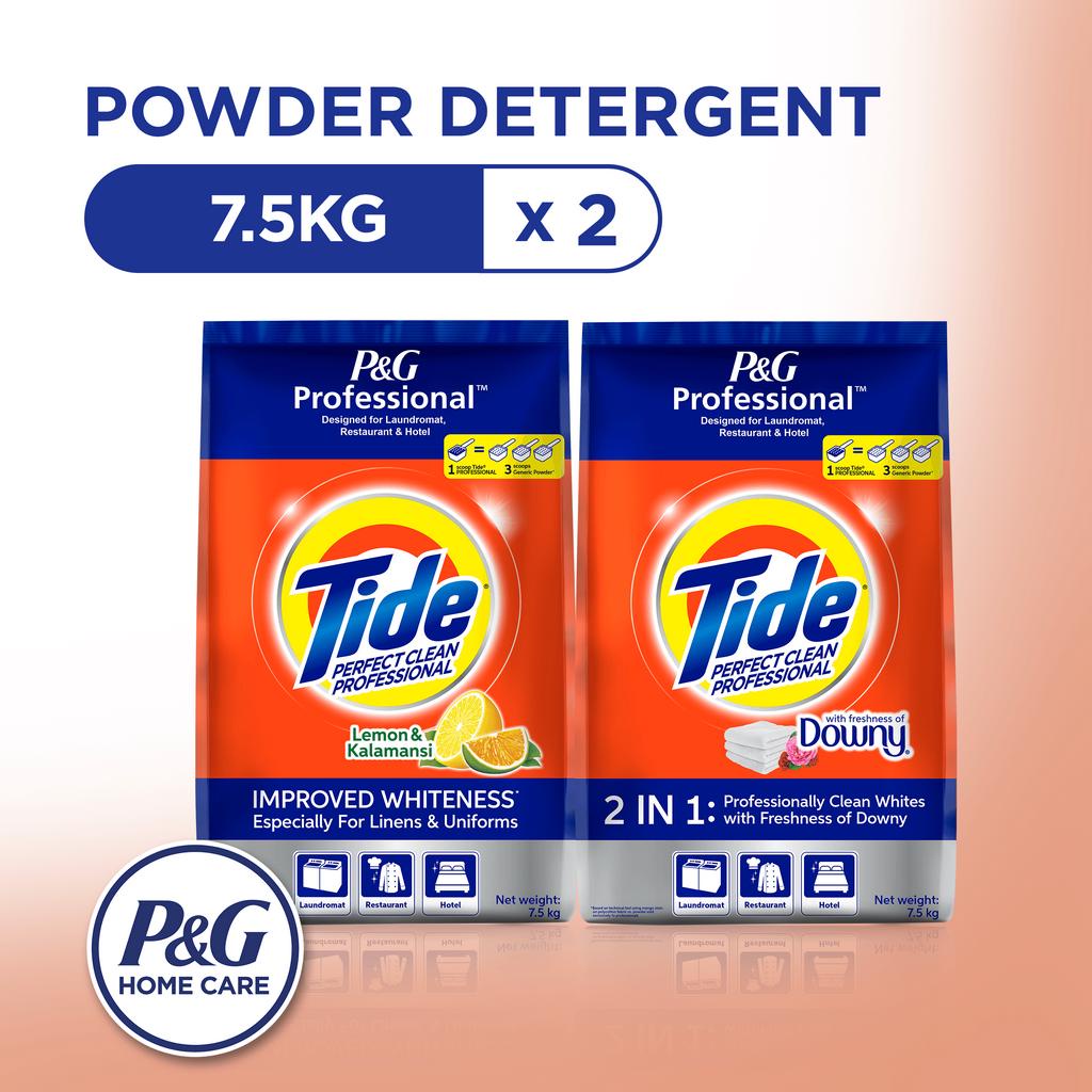 Tide Powder Detergent Lemon & Kalamansi Downy Scent 7.5KG Bag x 2 packs