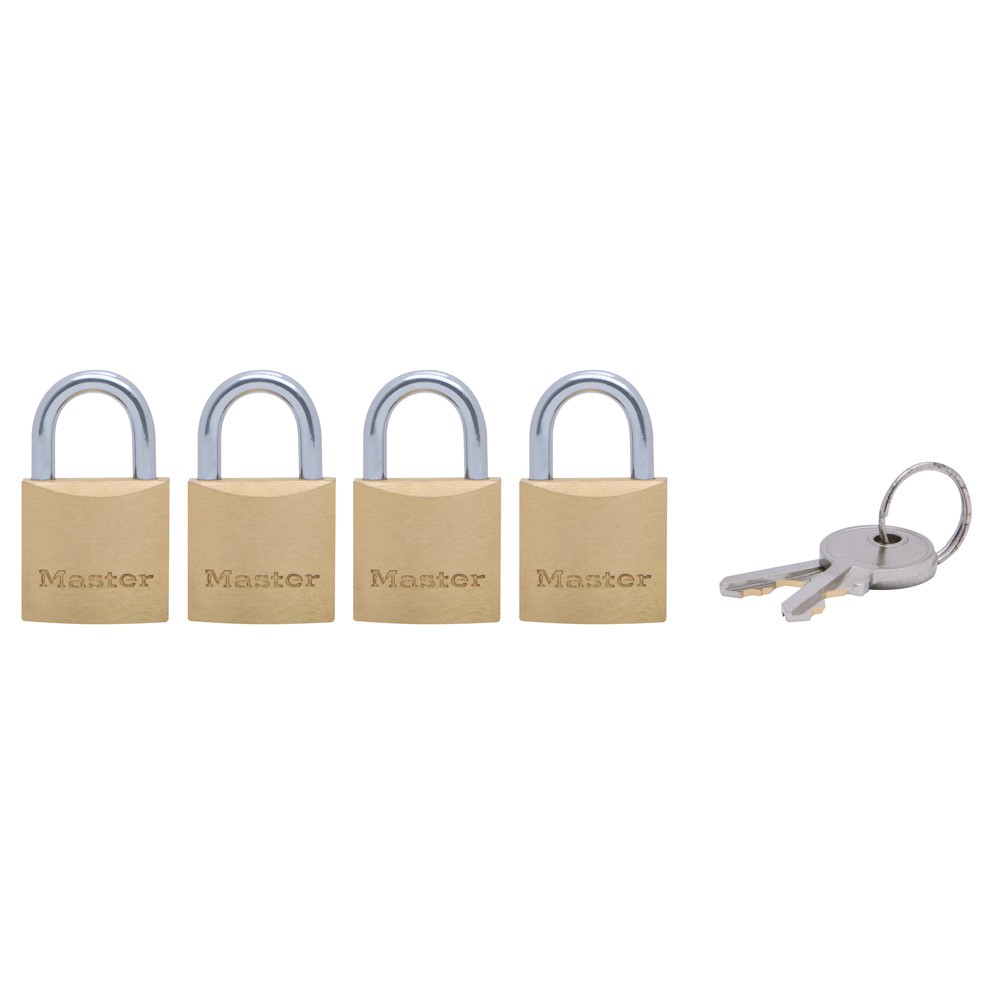4 pcs. Master Lock Keyed Alike Solid Brass Padlock 19mm 1900Q Shopee
