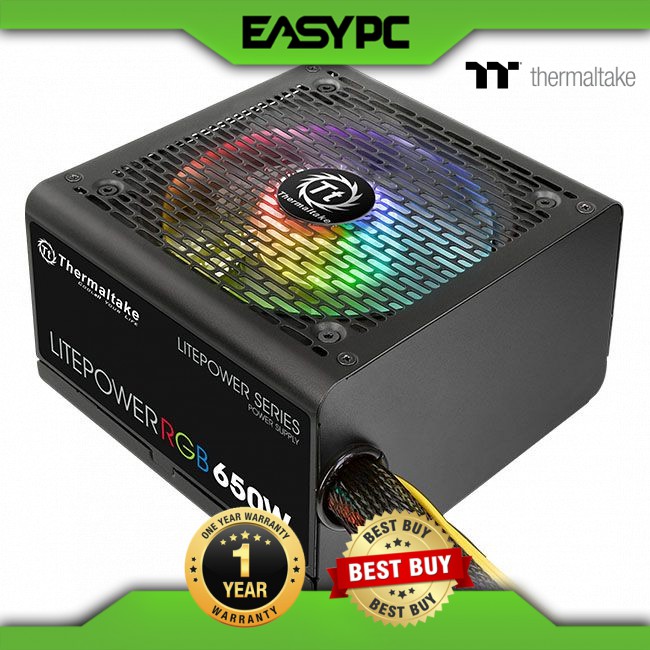 Thermaltake Litepower RGB 650 watts Power Supply, Best Seller, Brand