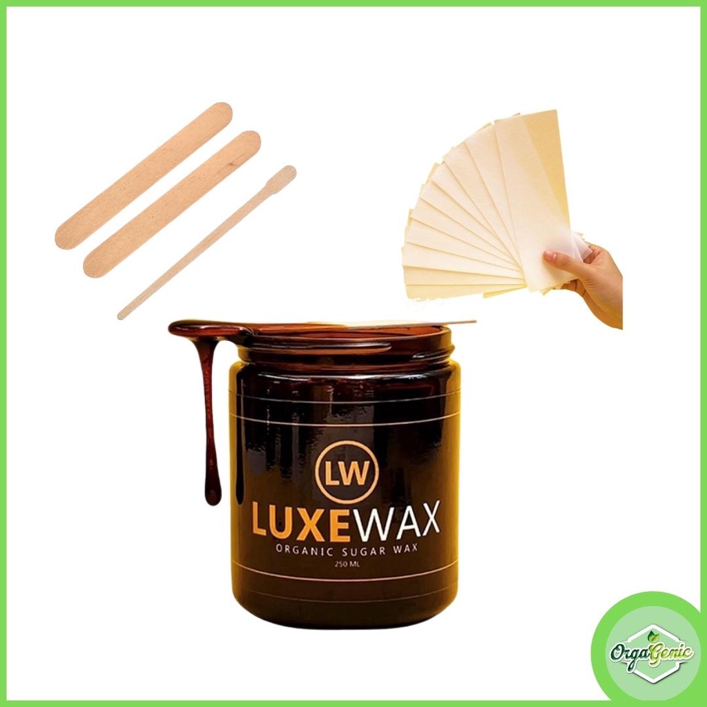 Luxewax Organic Sugar Hair Wax Removal Cream & Wax Leg, Brow, Bikini
