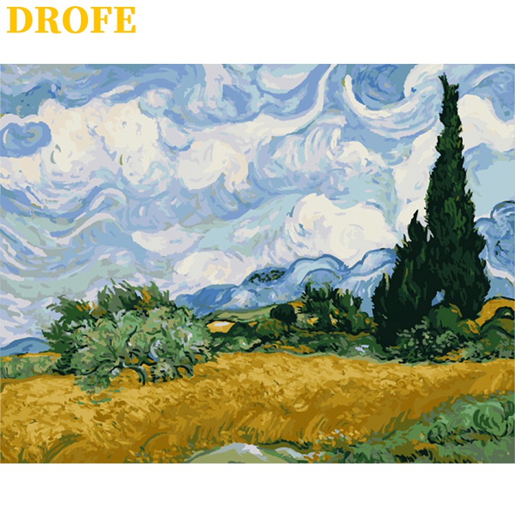 DROFE 40x50cm Van Gogh's Famous Paintings Paint By Numbers Unframed
