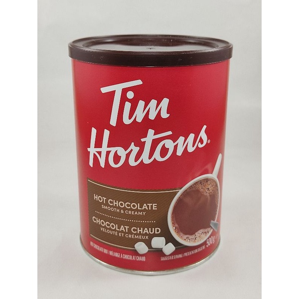 Tim Hortons Hot Chocolate Drink in Can 500g Expiration Date March 2023