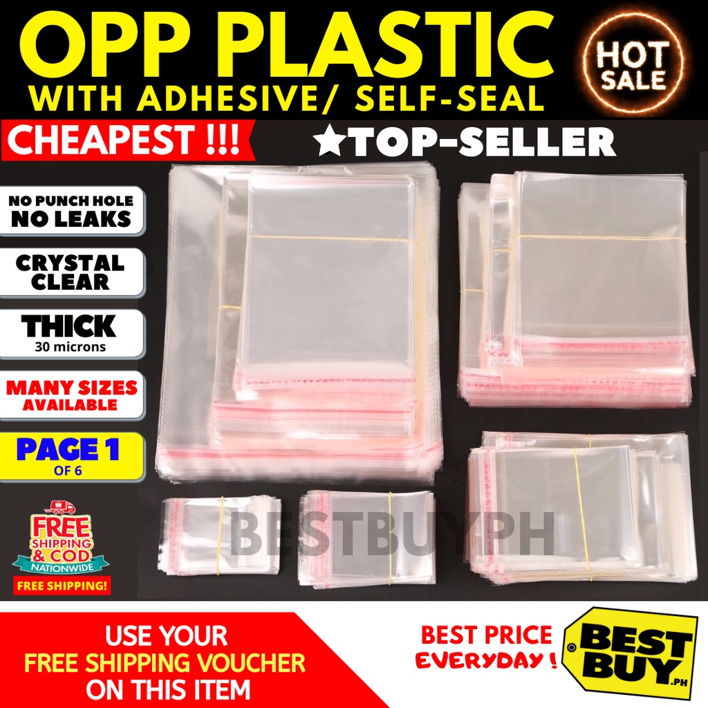 OPP Plastic [Page 1] (w/Adhesive) No Punched Airhole Good Quality NK1