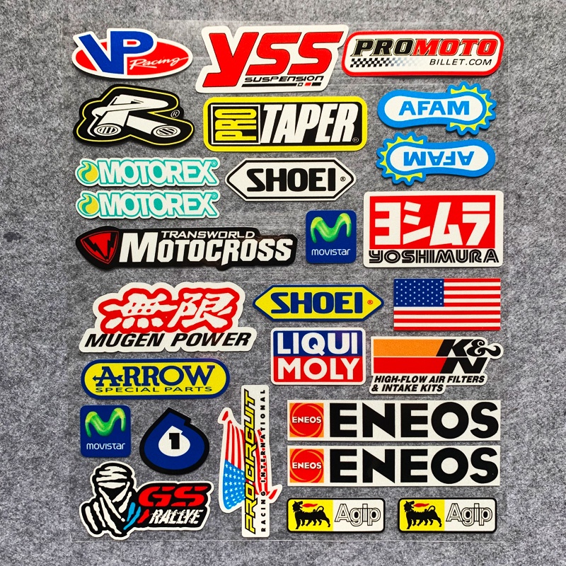PVC Reflective Sticker Motorcycle Stickers for ENEOS YSS AFAM LIQUIMOLY