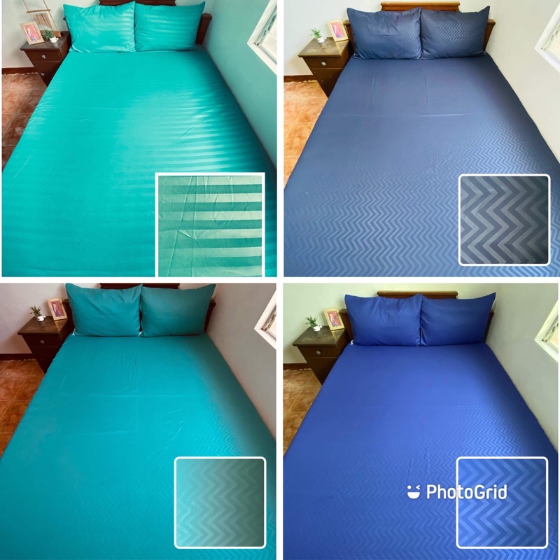 3in1 STRIPES PLAIN Bedsheet / CHEVRON ZIGZAG BEDSHEET (Canadian cotton) Shopee Philippines