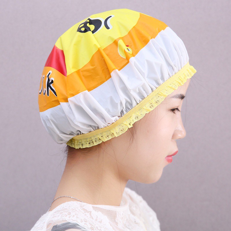 Japanese waterproof shower cap shampoo cap cute cartoon bath shower cap