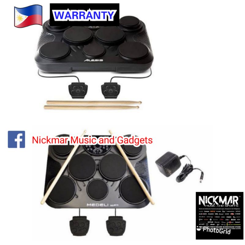 Medeli DD315 Alesis Compact 7 PORTABLE DIGITAL DRUMS ELECTRONIC DRUM