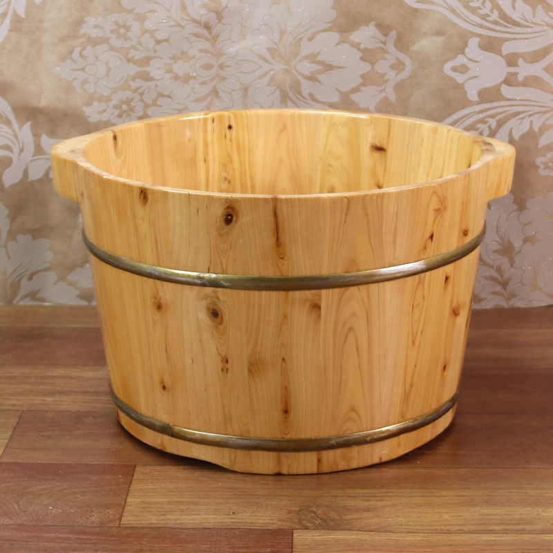 Foot spa wooden bucket / lignum cedrium / Wood Foot Spa Basin Wooden