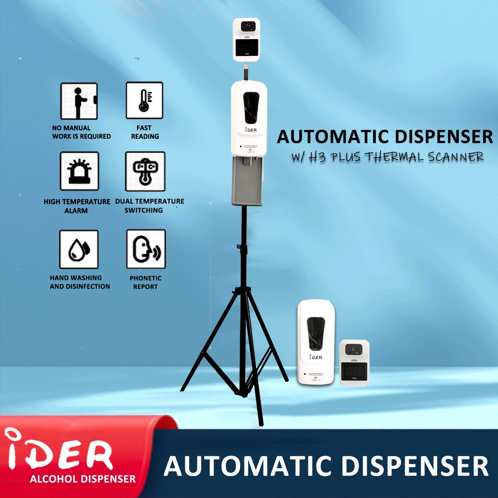 Alcohol Dispenser IDER K3 Plus Thermal Scanner & Automatic alcohol