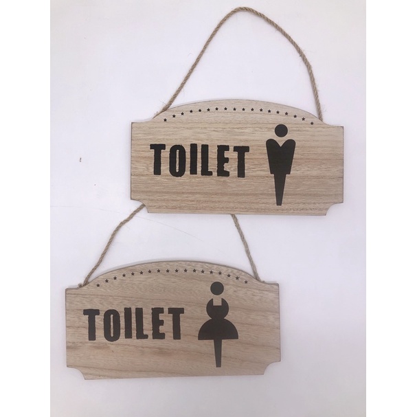 Toilet Wooden number signs, toilet signs, signs, men's and women's