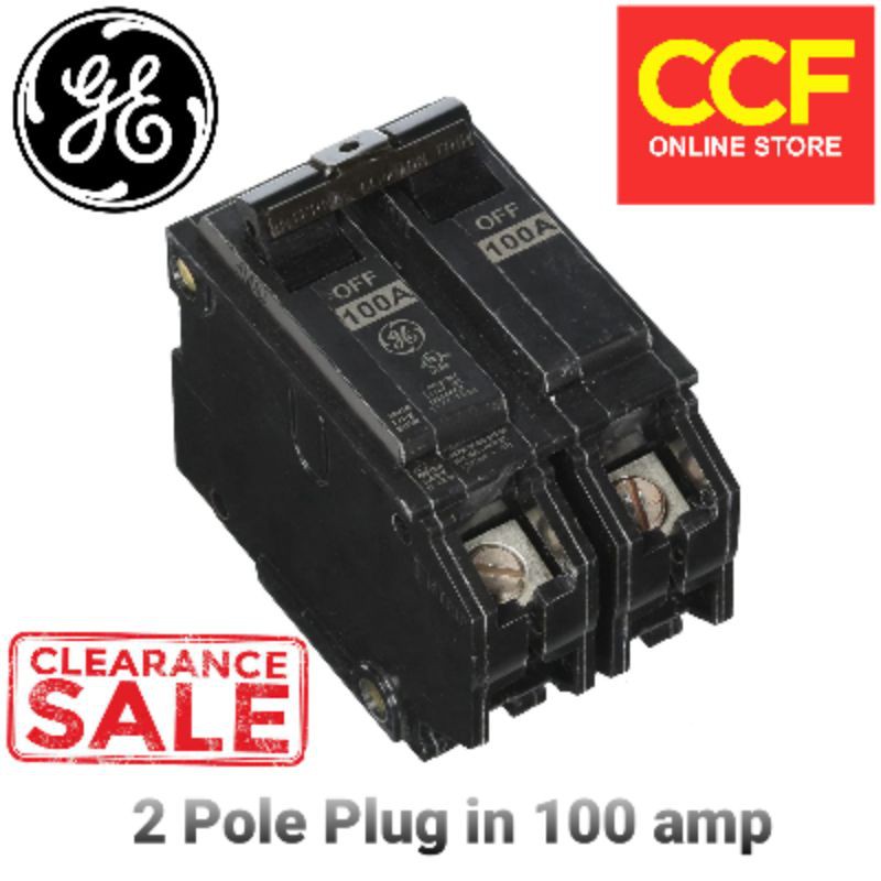 Circuit Breaker 100 Amp 2 Pole Plug in GE Shopee Philippines