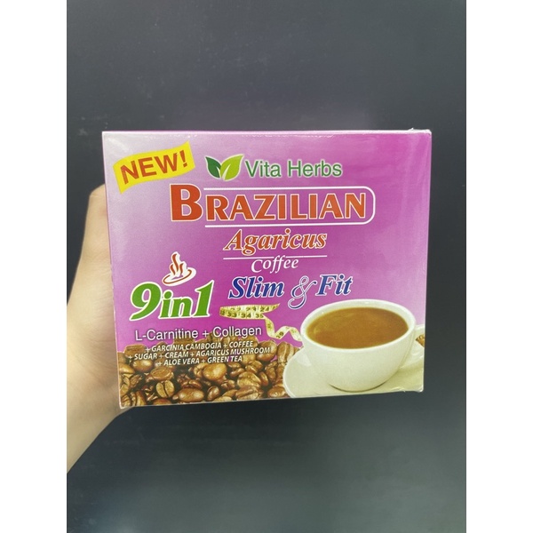 AUTHENTIC VITA HERBS BRAZILIAN AGARICUS COFFEE 9 IN 1 SLIM AND FIT