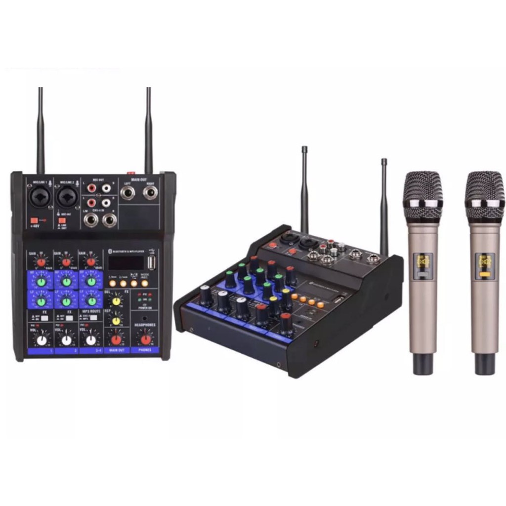 YAMAHA G4 MIXER Bluetooth With 2 Pcs High Quality Wireless Microphone