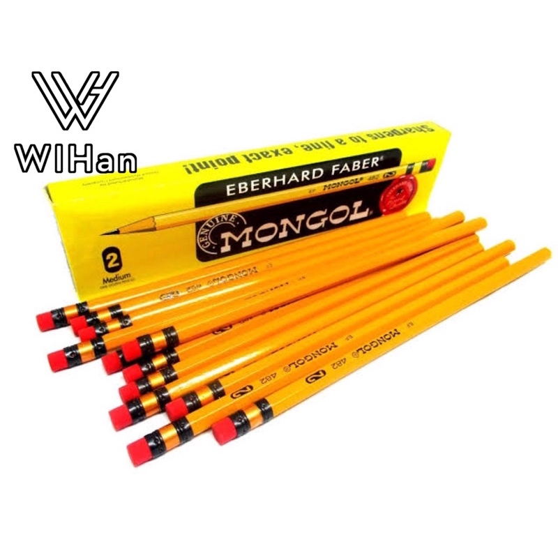 WIHan Original Mongol Pencil 12pcs Per Box School Supplies No.1 & No.2