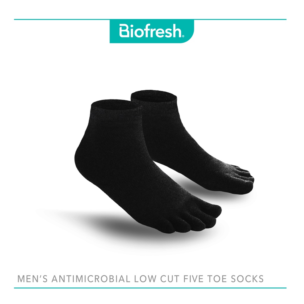 Biofresh Men's Antimicrobial Five Toe Low Cut Sports Socks 1 pair RMTS3