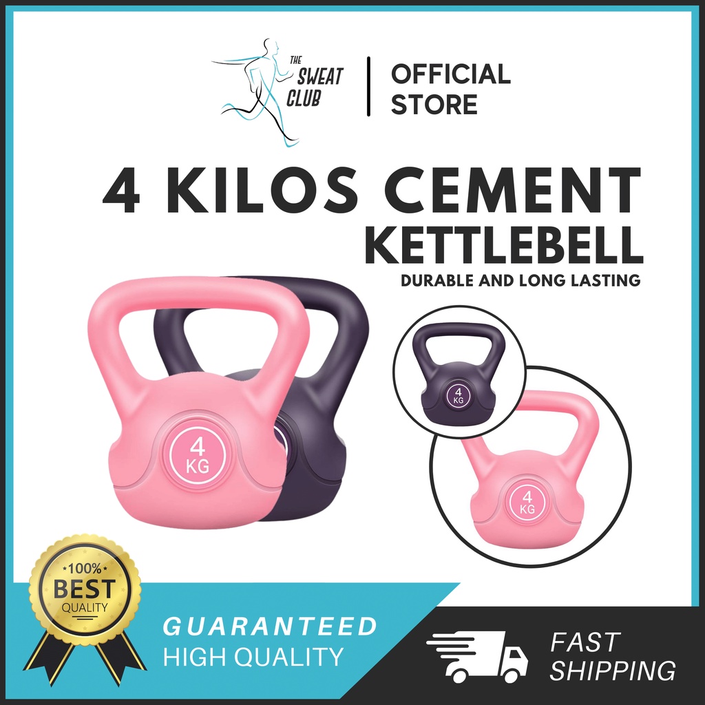 4KG Cement Kettlebell Sports High Quality Premium Weight Lift Kettle