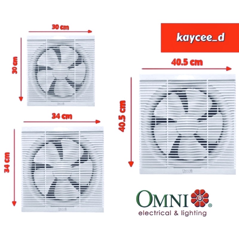 Omni Wall Mounted Exhaust Fan 8", 10", 12"XFW200, XFW250, XFW300