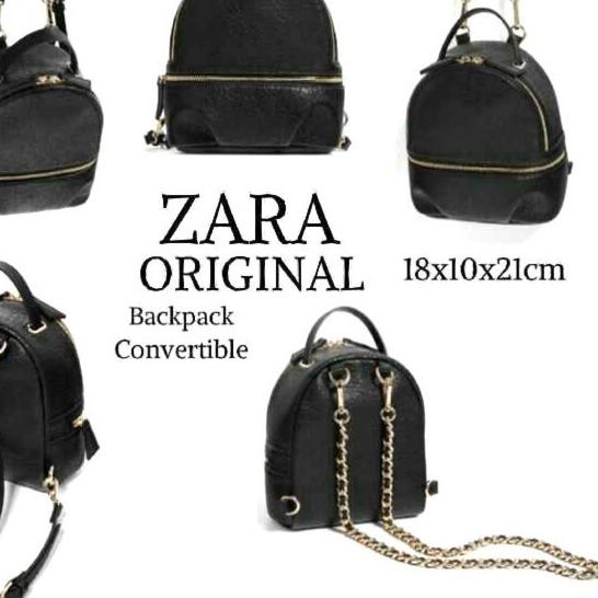 Zara Backpack Bag Zara Backpack Croco 100 Original Black Color