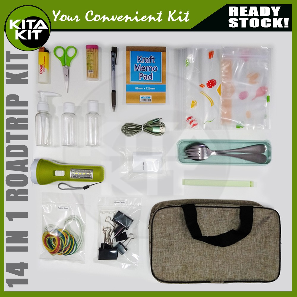 Travel Kit Set Road Trip Vacation Holiday Luggage Bag Storage