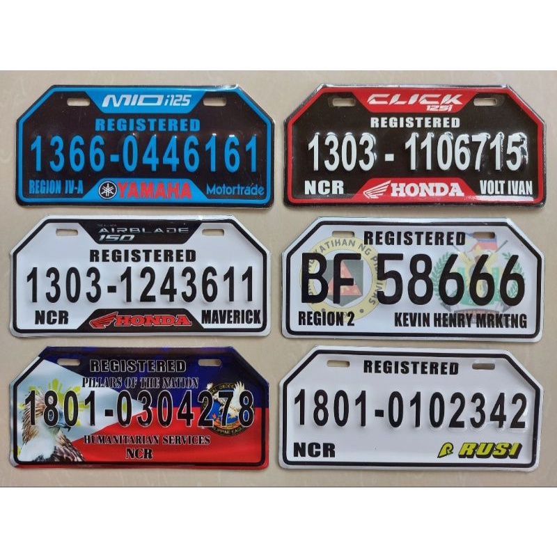 MOTORCYCLE PLATE NUMBER TEMPORARY MOTORCYCLE PLATE NUMBER TEMPORARY