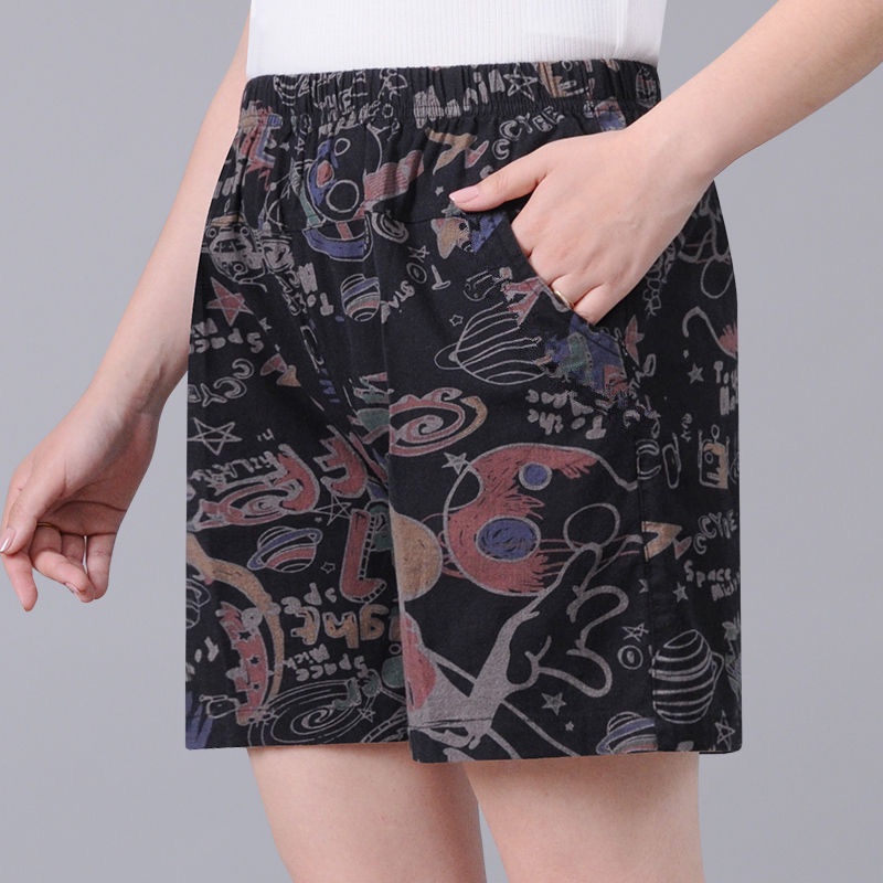 New 2024 Ladies High Waist Plus Size Challis Tokong Shorts Women