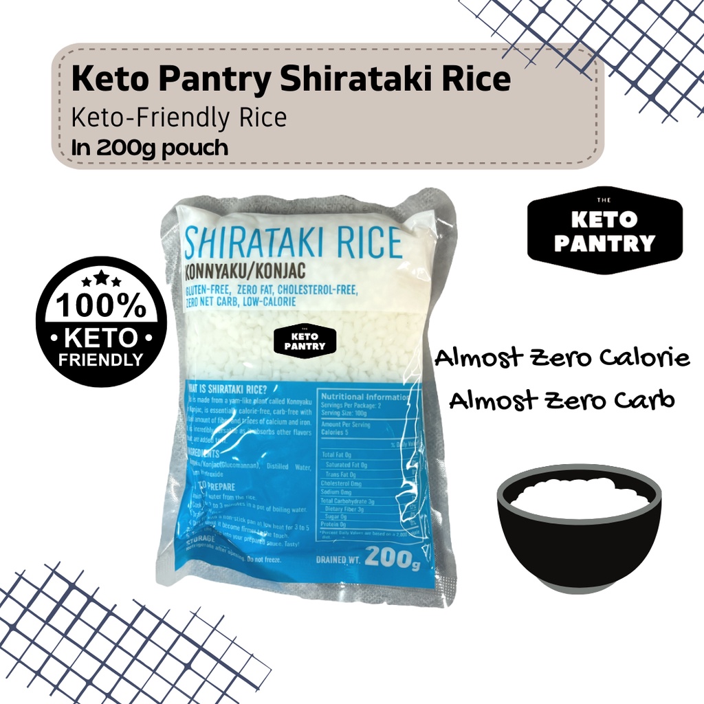 Keto Pantry Shirataki Rice Low Carb Alternative to Rice (Choose from