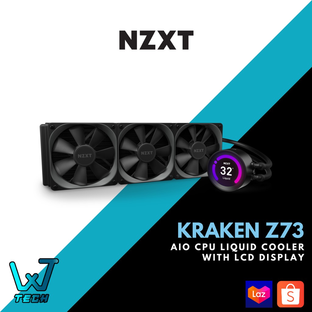 NZXT Kraken Z73 360mm AIO Liquid Cooler with LCD Display (RLKRZ7301