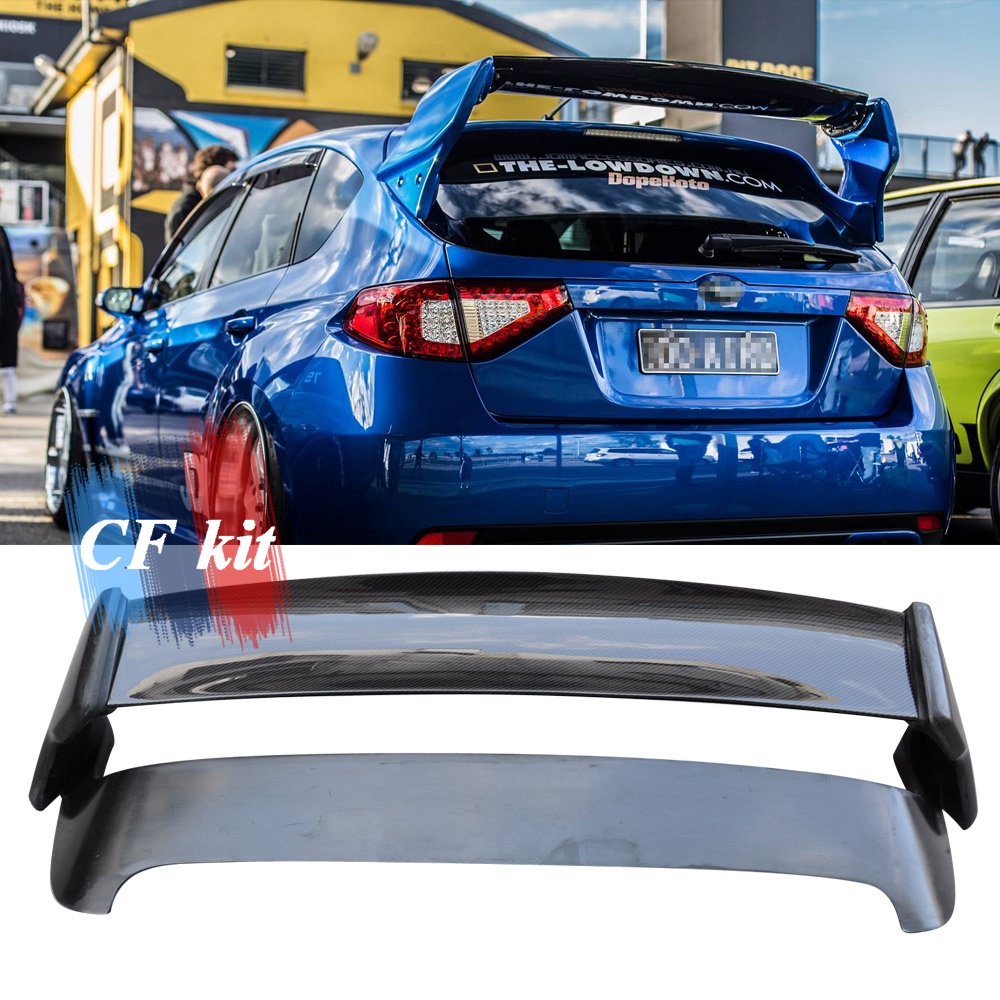 ∋CF Kit Rear Trunk Boot Spoiler Carbon Fiber Top Wing For Subaru