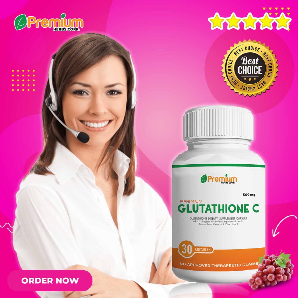 PHC03A Premium Glutathione C (30 Capsules) with Ascorbic Acid