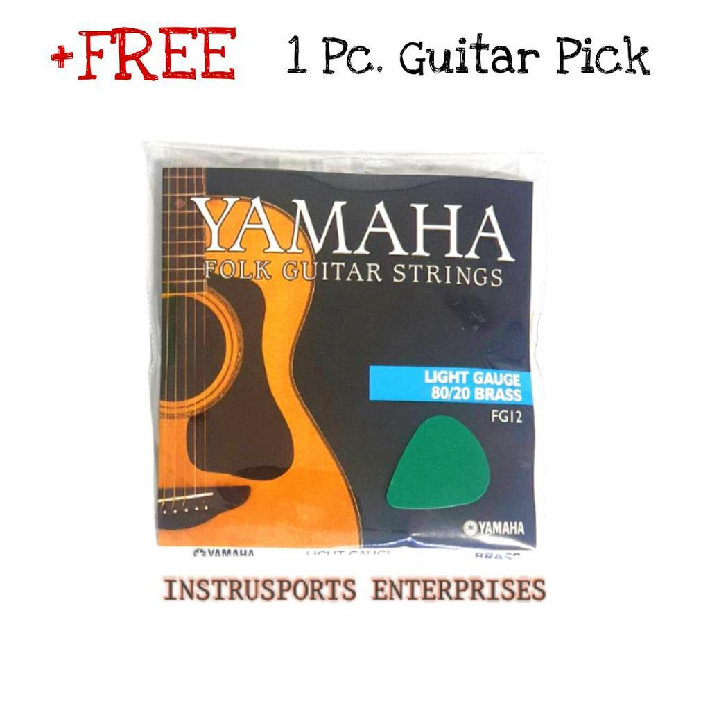 1Set. YAMAHA FG12 Light Gauge 80/20 Brass Acoustic Folk Guitar