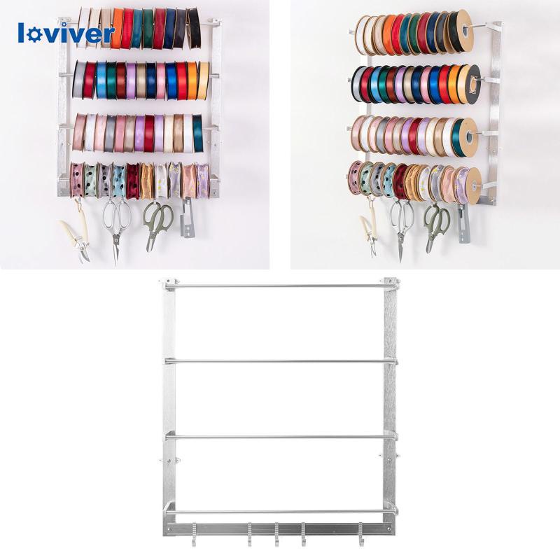 Wooden Spool Ribbon Storage Rack Organizer Holder Stand Shopee