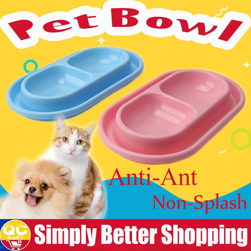 Anti Ant Dog Cat Bowl NonSplash Feeding Drink Food Dish Dogs Cats