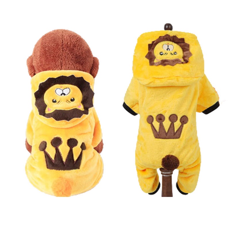 Dog Clothes Four Legs Transformed Flannel Puppy Clothes Male Dog