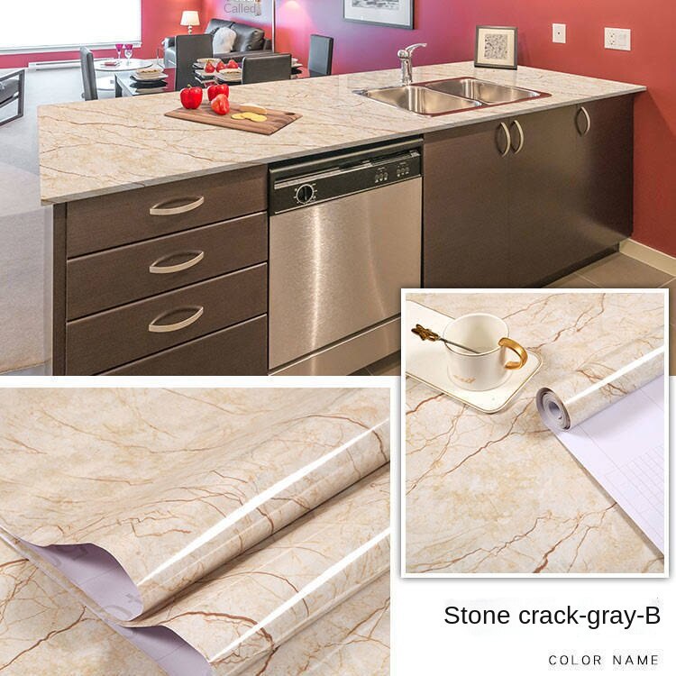 300cm Adhesive 3D WallPaper Dinding Aluminum Foil/PVC Self Adhesive Oil