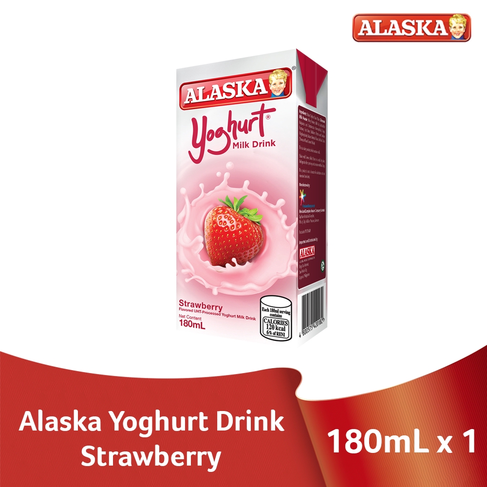 Alaska Yoghurt Strawberry Milk Drink 180ml Shopee Philippines