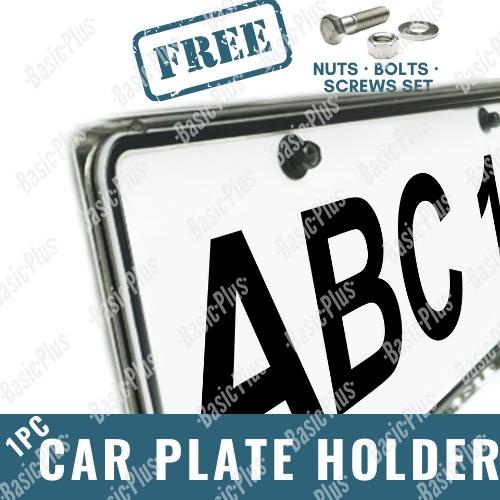 1pc STAINLESS STEEL CAR PLATE HOLDER / plate number holder protector