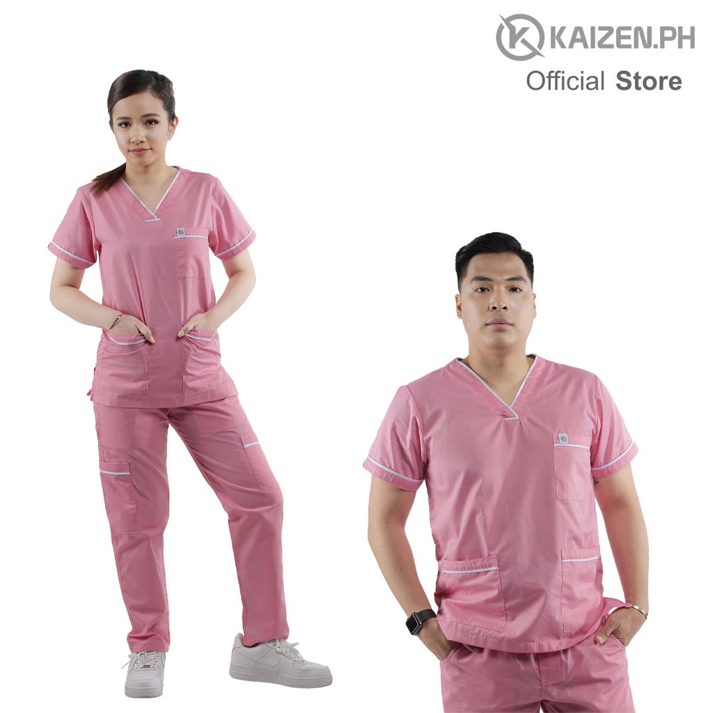 KAIZEN.PH Scrubs Suit 1st Gen KSS32 Korean Inspired TwoTone Piping