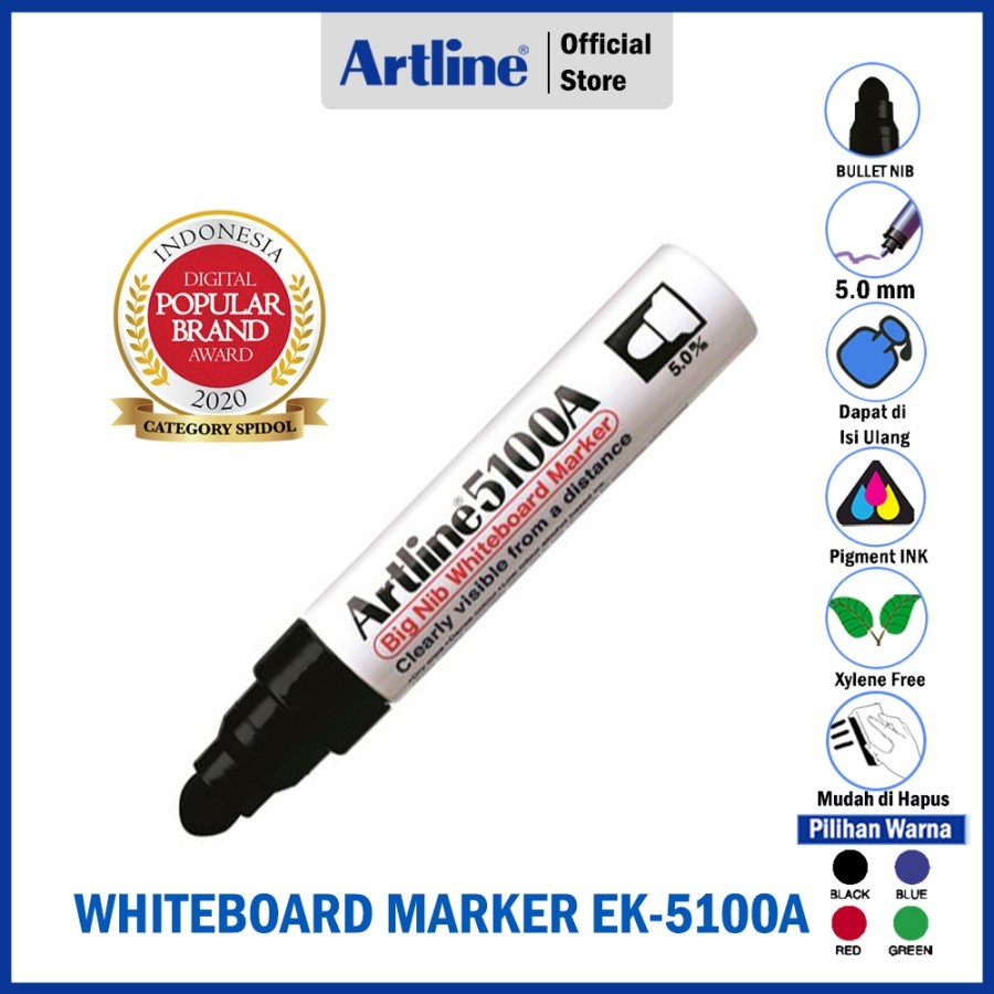 Artline Whiteboard Marker Jumbo Big Nib EK5100A Shopee Philippines