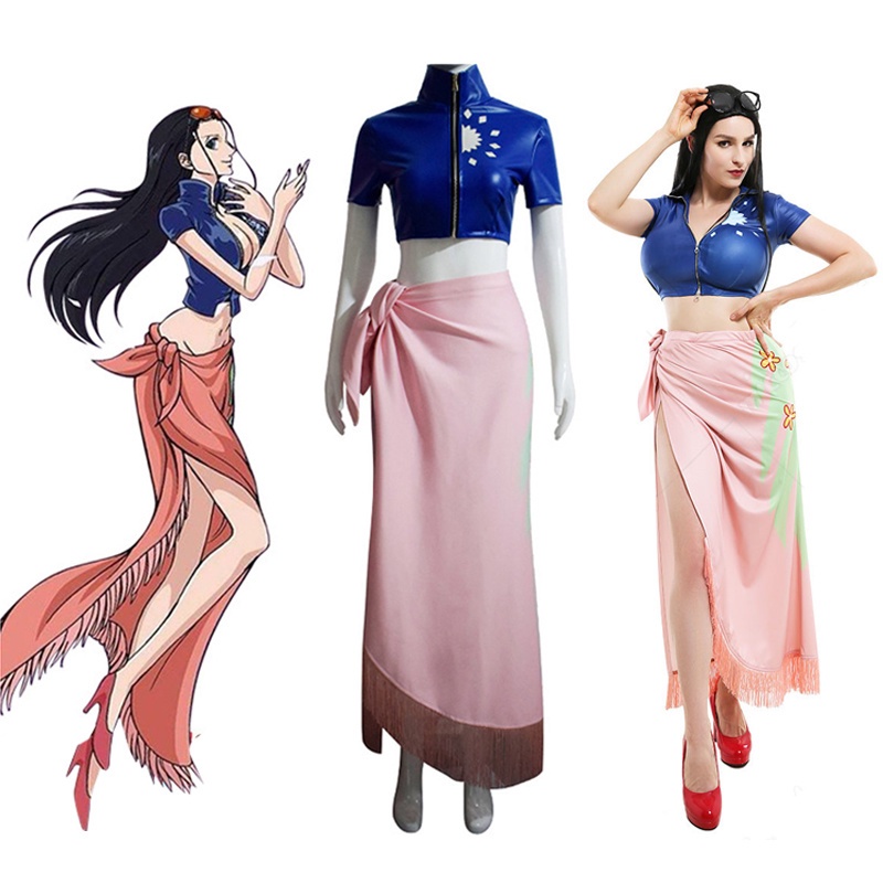 One Piece Nico Robin Cosplay Costume Dress Outfits Halloween Carnival Suit For Girls | Shopee